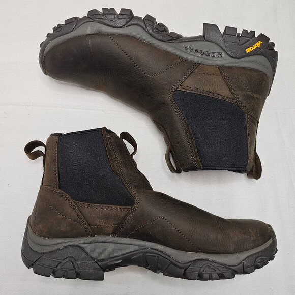 Merrell Moab Adventure Chelsea Boots Brown Leather J88453 Waterproof Mens Size 8 - Picture 7 of 13